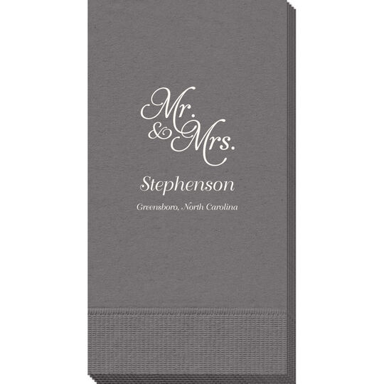 Elegant Mr. & Mrs. Guest Towels